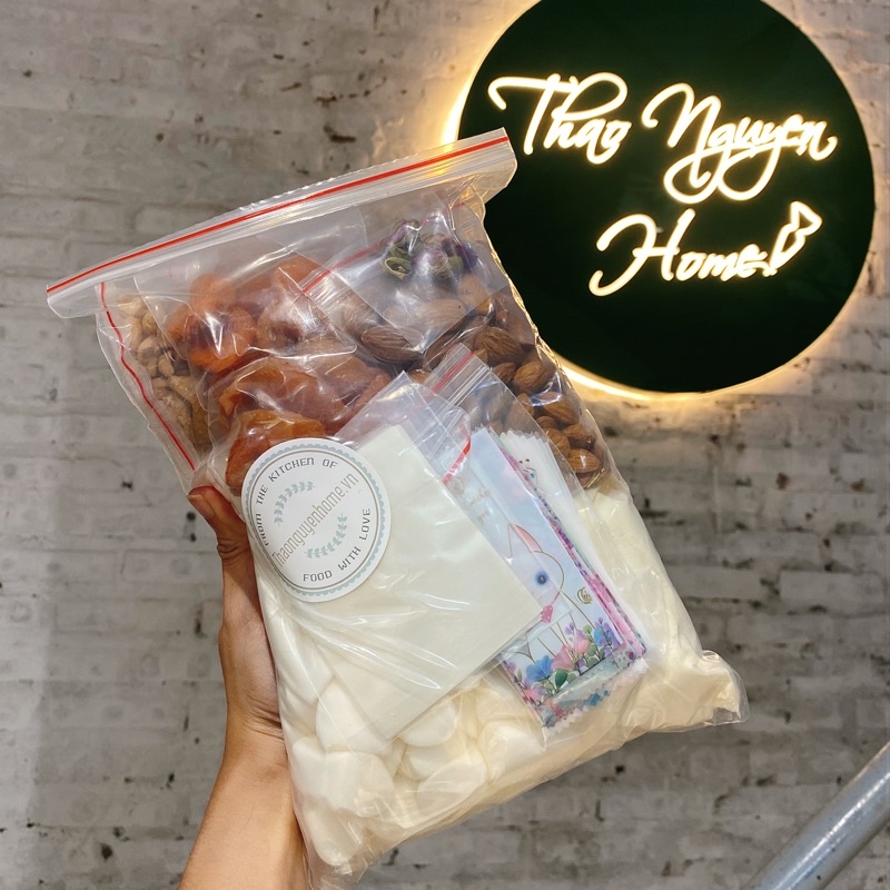 Set làm kẹo hạnh phúc Nougat thơm mềm nguyên liệu mới