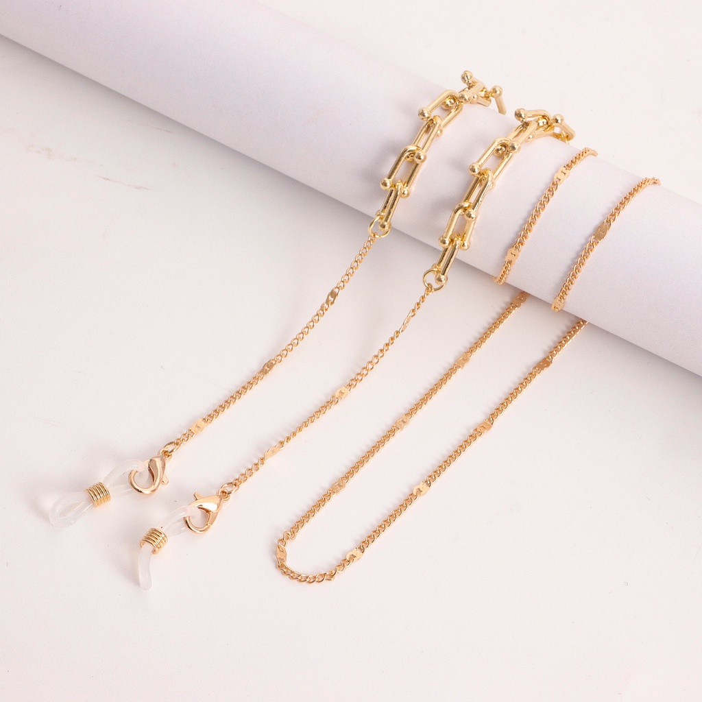 Dây Đeo Kính Đeo Cổ Nối Dài Hai Trong Một Đính Đá Kim Cương Giả Phong Cách Thanh Lịch