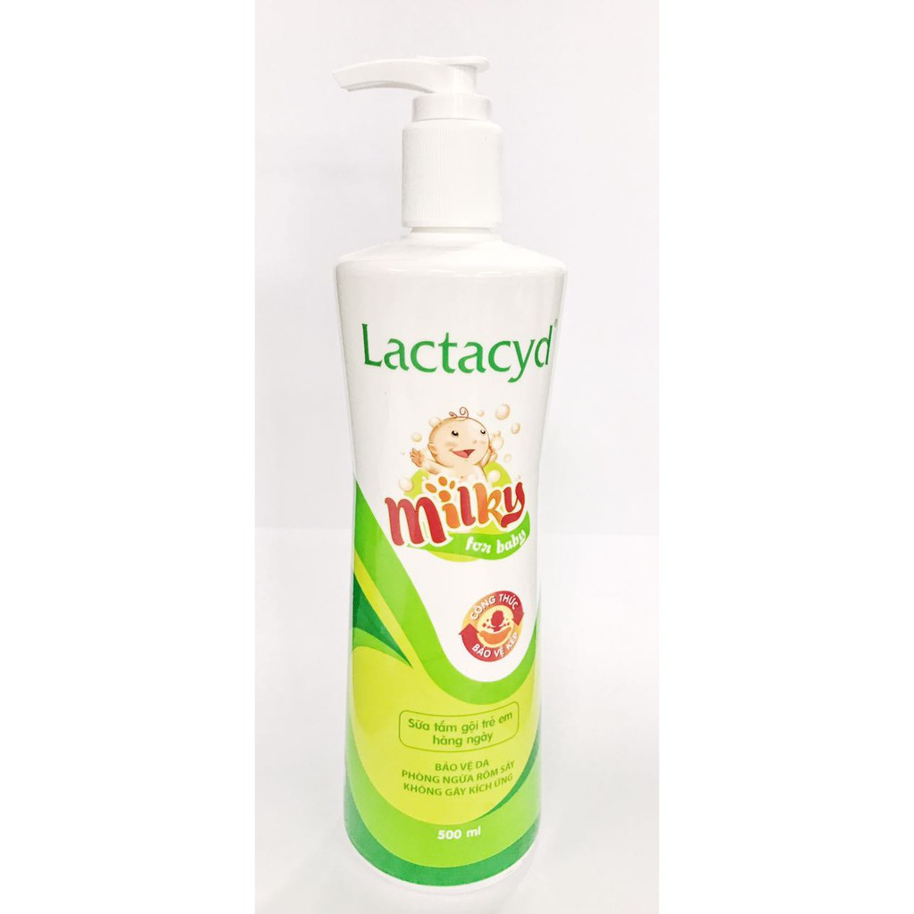 Sữa tắm gội trẻ em Lactacyd Milky (500ml)