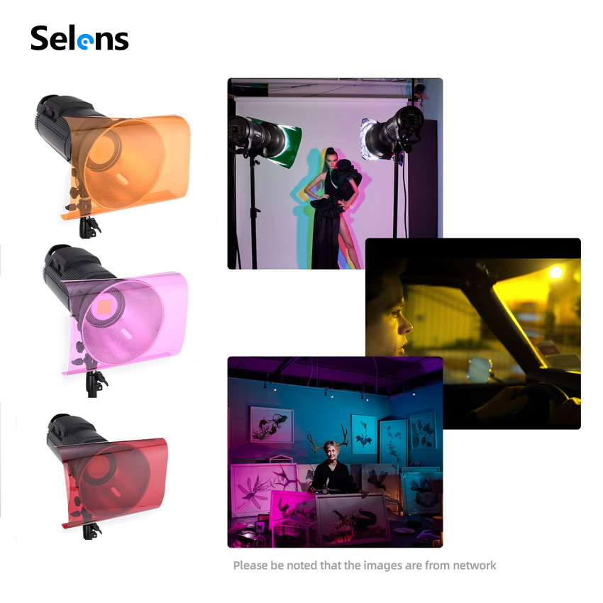 Set 20 Tấm Gel Lọc Màu Selens Trong Suốt Tạo Màu Ánh Sáng Cho Đèn Flash Chụp Ảnh/Quay Video Studio 25x25cm