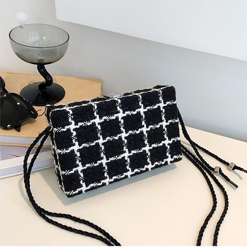 Túi đeo chéo JASMIN NOIR họa tiết sọc caro đơn giản thời trang cho nữ