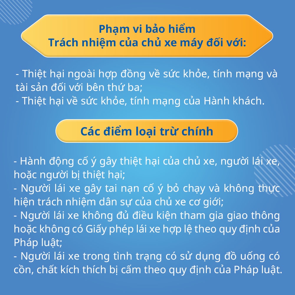 TOÀN QUỐC  Bảo hiểm Trách nhiệm dân sự Bắt buộc xe máy trên 50cc Ezin PVI và người ngồi sau xe - 1 năm
