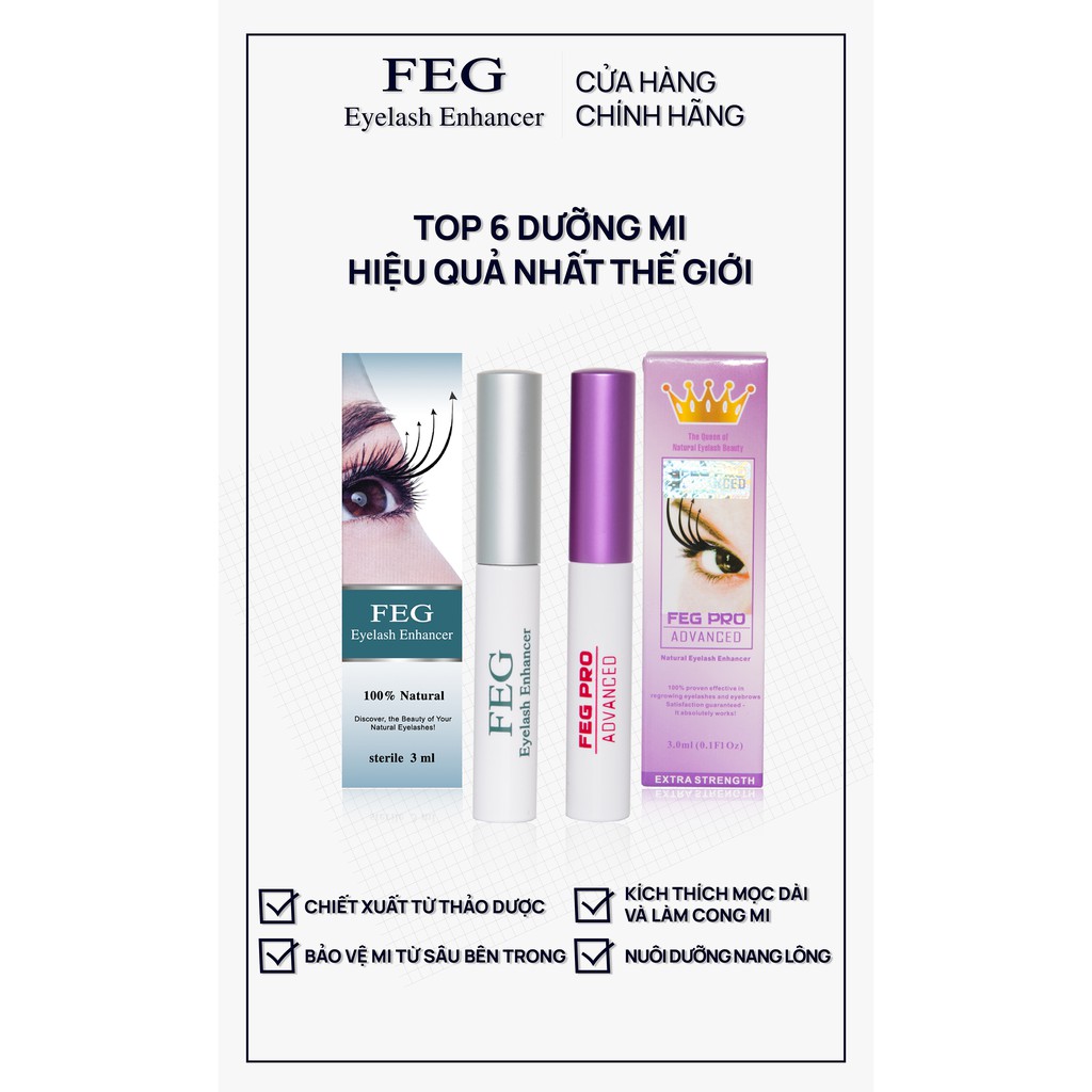 🥇 COMBO SERUM DƯỠNG MI FEG TOÀN DIỆN CHO ĐÔI MI CHẮC KHỎE- DÀI- CONG VUỐT