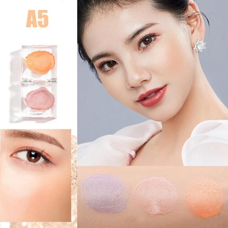 Hộp phấn má hồng kiêm phấn bắt sáng GUICAMI 2 trong 1 hình vỏ sò | BigBuy360 - bigbuy360.vn