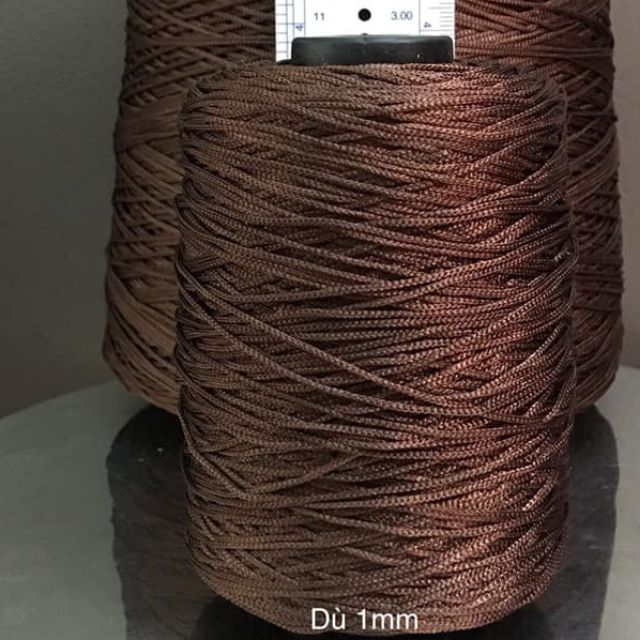 10 mét dây dù 1mm nâu đen