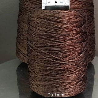 10 mét dây dù 1mm nâu đen