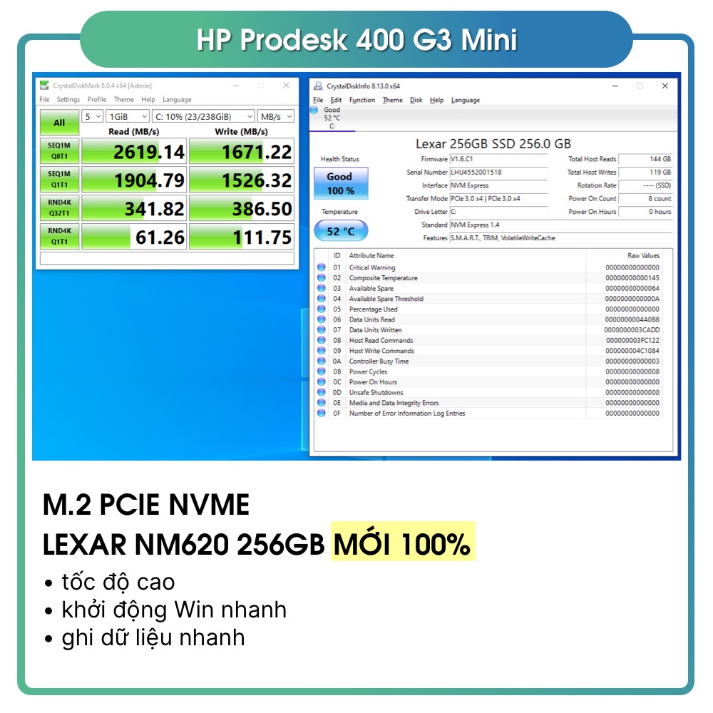 Máy tính Mini PC HP Prodesk 400 G3 / Lenovo M710Q G4400T | BigBuy360 - bigbuy360.vn