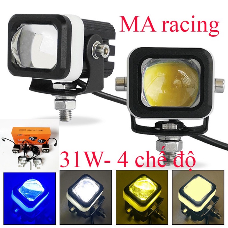 Đèn Trợ Sáng Mini Bi Cầu 2 Màu MA Racing Chính Hãng 31W