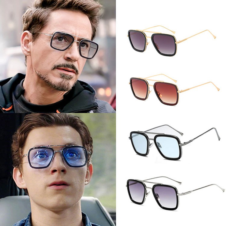Sẵn Sàng Giao Hàng♥ Kính Mát TONY Stark Kiểu Dáng retro Thời Trang Cao Cấp Cho Nam/ Nữ