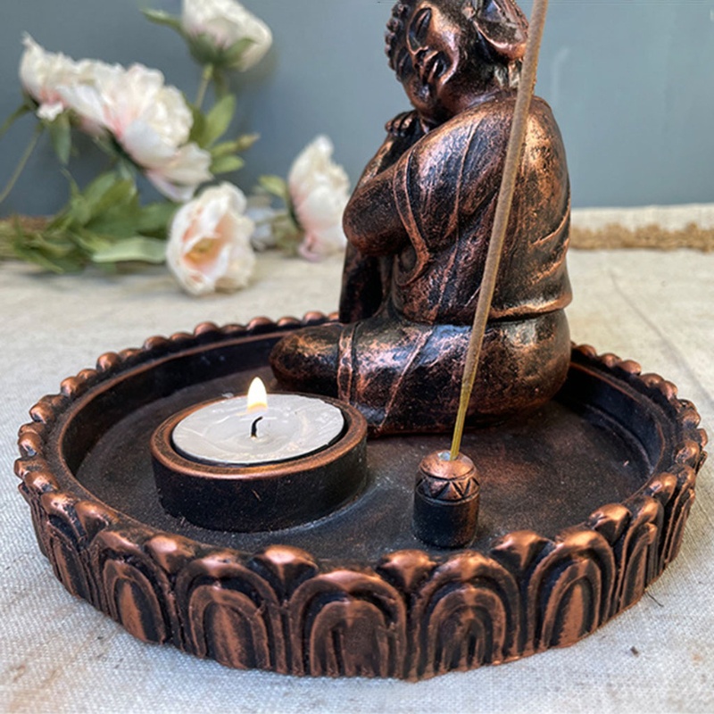 Giá Đỡ Đèn Cầy Hình Tượng Ngủ Phong Cách Cổ Điển Độc Đáo Trang Trí Nhà Cửa