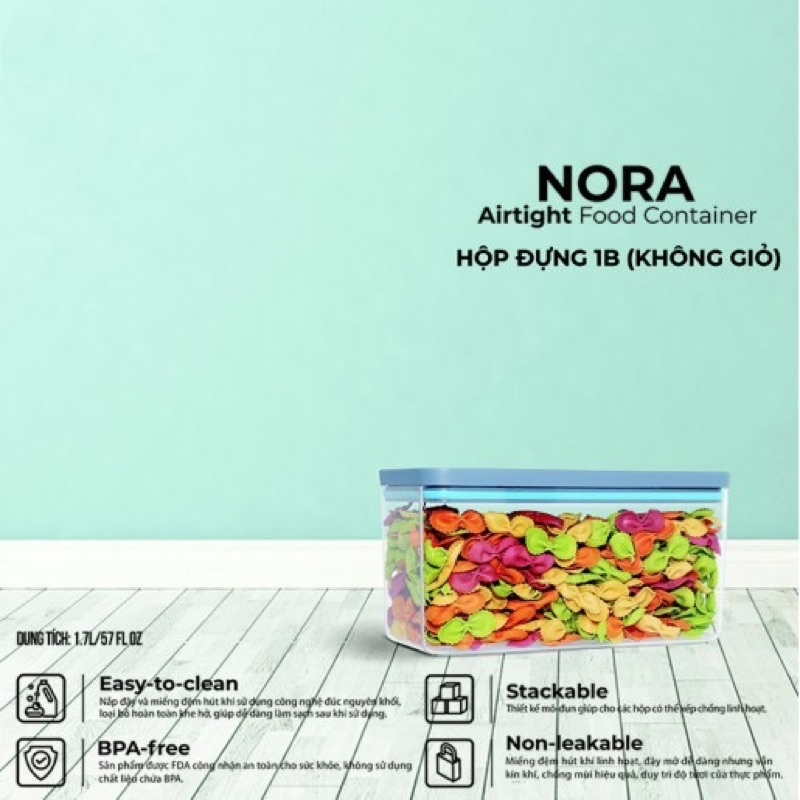 Bộ Hộp Bảo Quản Thực Phẩm Fitis Nora 1B - 1B Plus
