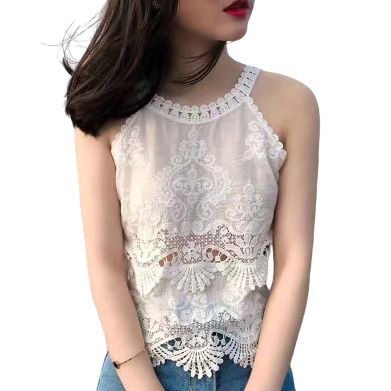 Áo Tank Top Không Tay Thêu Hoa Thời Trang Mùa Hè Dành Cho Nữ