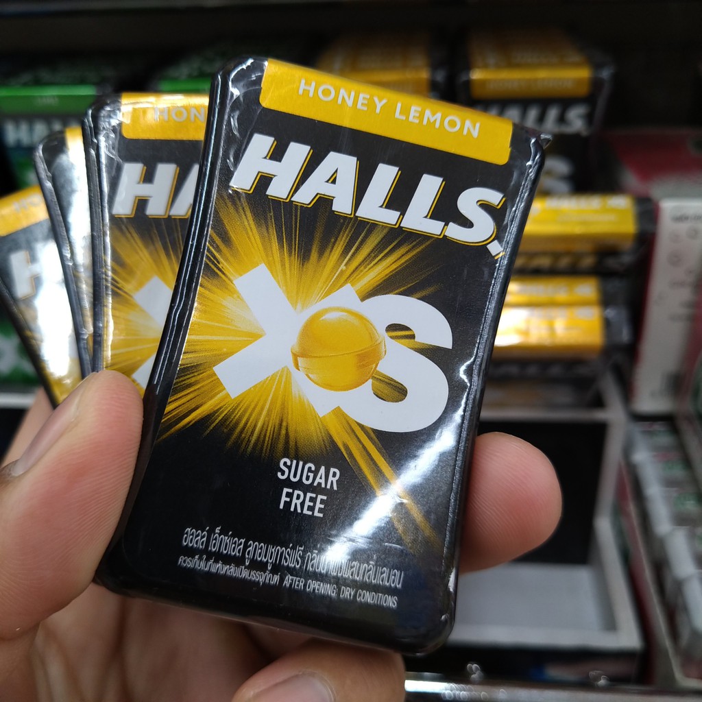 KẸO NGẬM HALLS XS KHÔNG ĐƯỜNG HỘP 15G HƯƠNG CHANH MẬT ONG XUẤT XỨ THÁI LAN