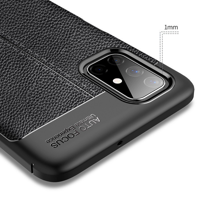 Ốp lưng Auto focus giả da cho Samsung Galaxy M51, M31, M30s, M30, M21, M20, M11, M10 silicone dẻo