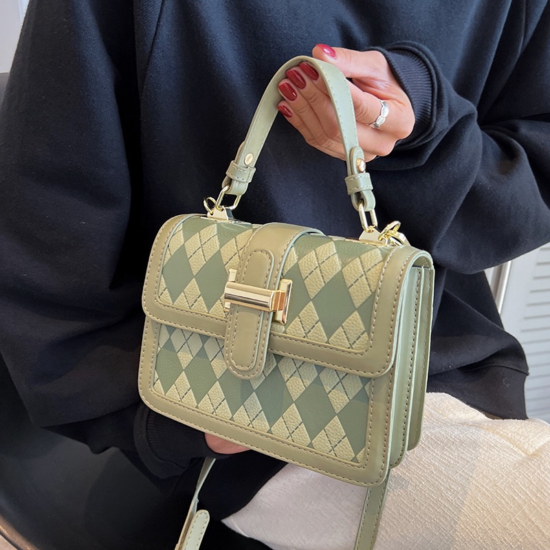 Túi đeo vai IELGY hình vuông cỡ nhỏ họa tiết dập nổi thời trang cho nữ