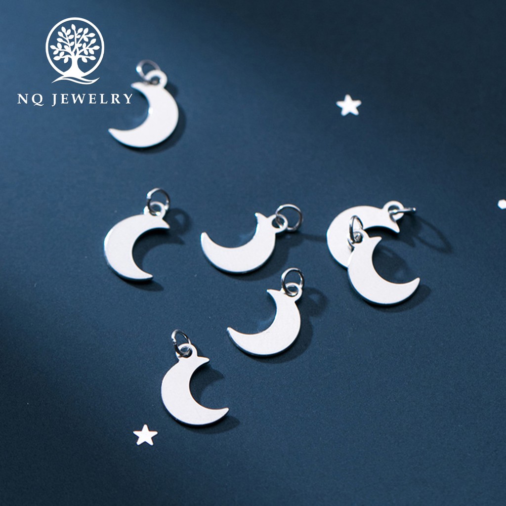 Charm bạc ông trăng treo - NQ Jewelry
