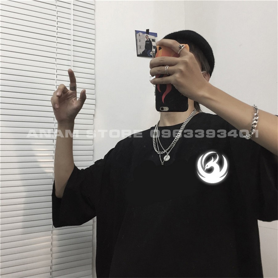 Áo thun phản quang tay lỡ Nam Nữ Phụng Hoàng