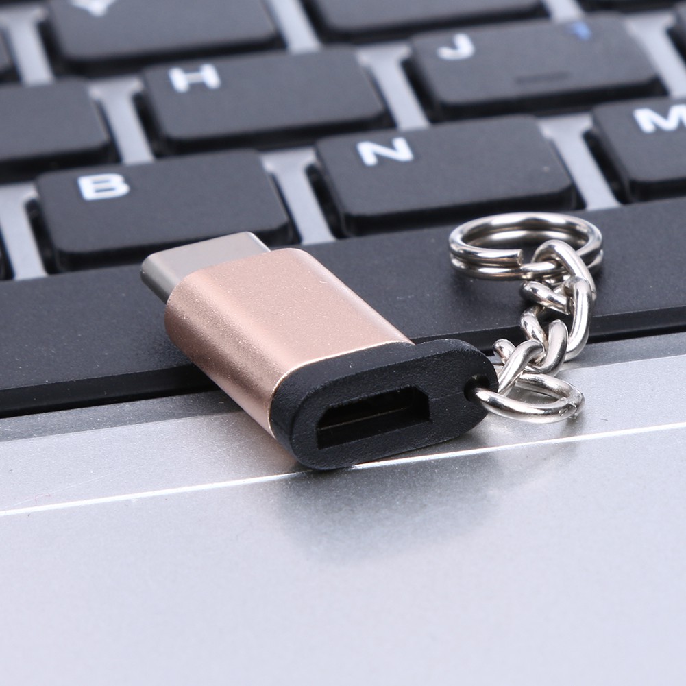 【Rememberme】USB C Type C 3.1 Male to Micro USB 5 Pin Female Data Adapter Converter Keychain