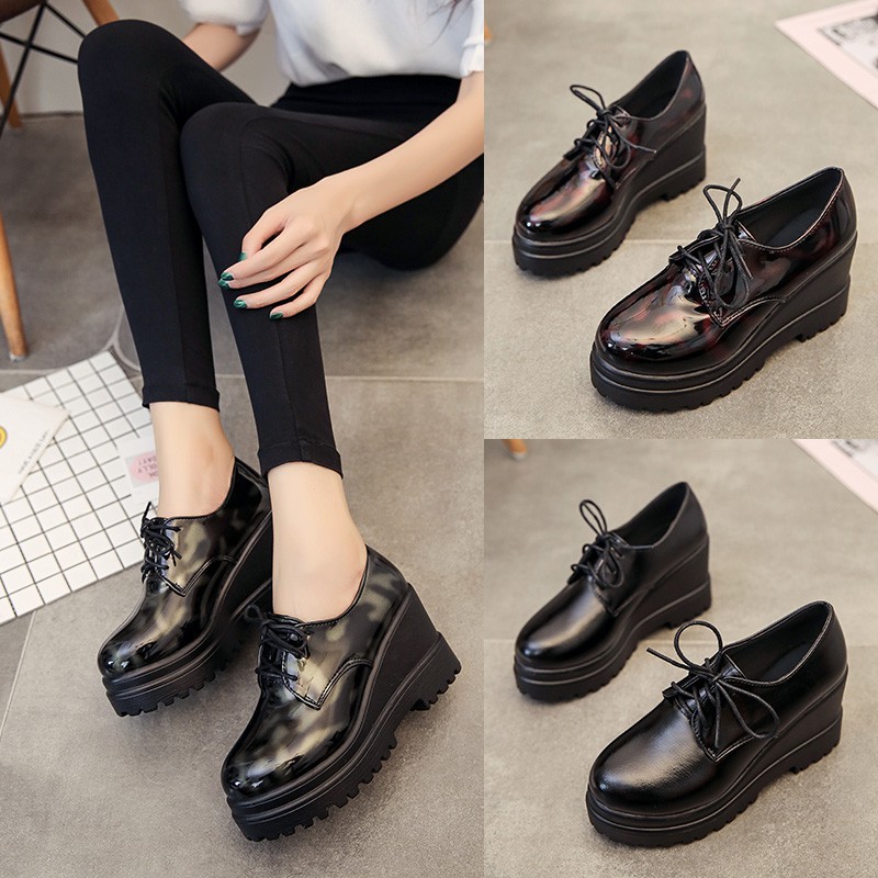 Giày da IELGY đế xuồng thời trang thanh lịch cho nữ