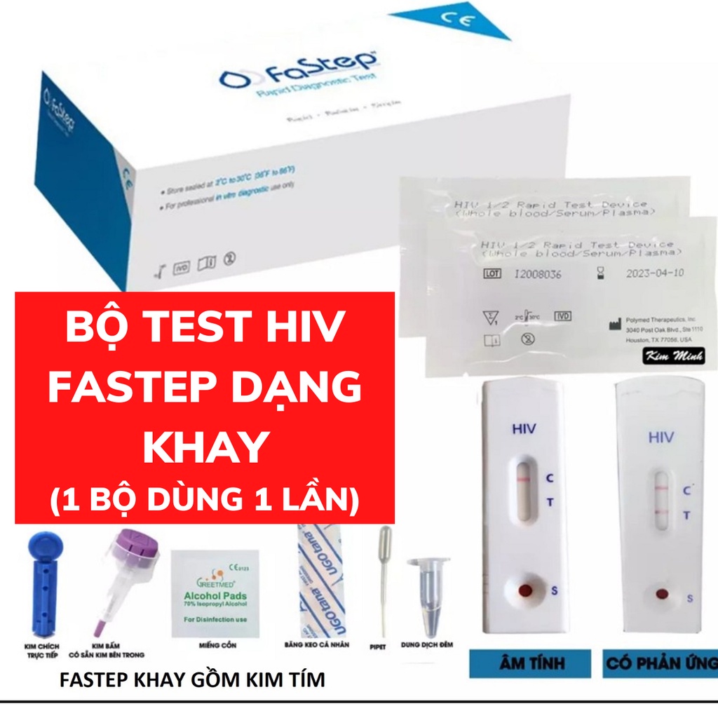 Xét nghiệm HIV nhanh tại nhà FASTEP từ USA dễ làm, chính xác, bảo mật thông tin, giá rẻ - Test HIV tại nhà