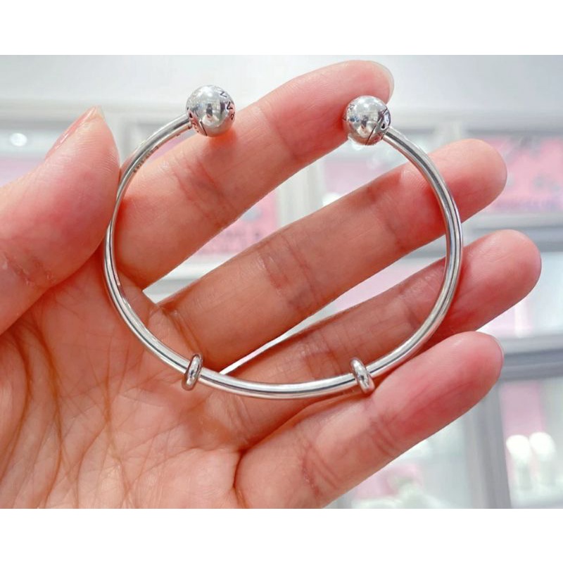 Vòng bạc 925 xỏ charm với các mẫu đầu khóa khác nhau