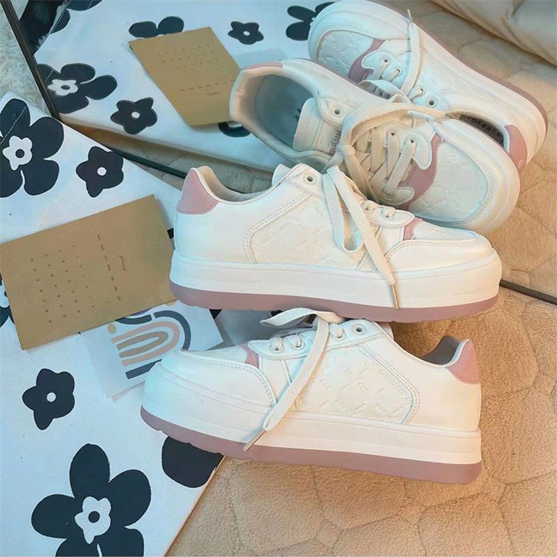 Giày Thể Thao Mũi Tròn Thời Trang Xuân Thu 2022 Dễ Phối Đồ Phong Cách Hàn Quốc Cho Nữ