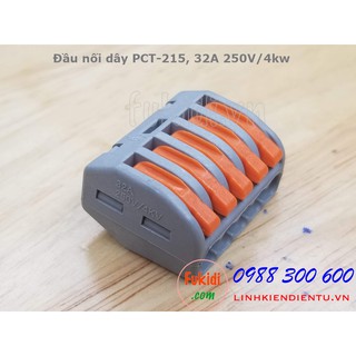 5 cái cút nối dây, đầu nối dây PCT-215 32A 250V 4KW