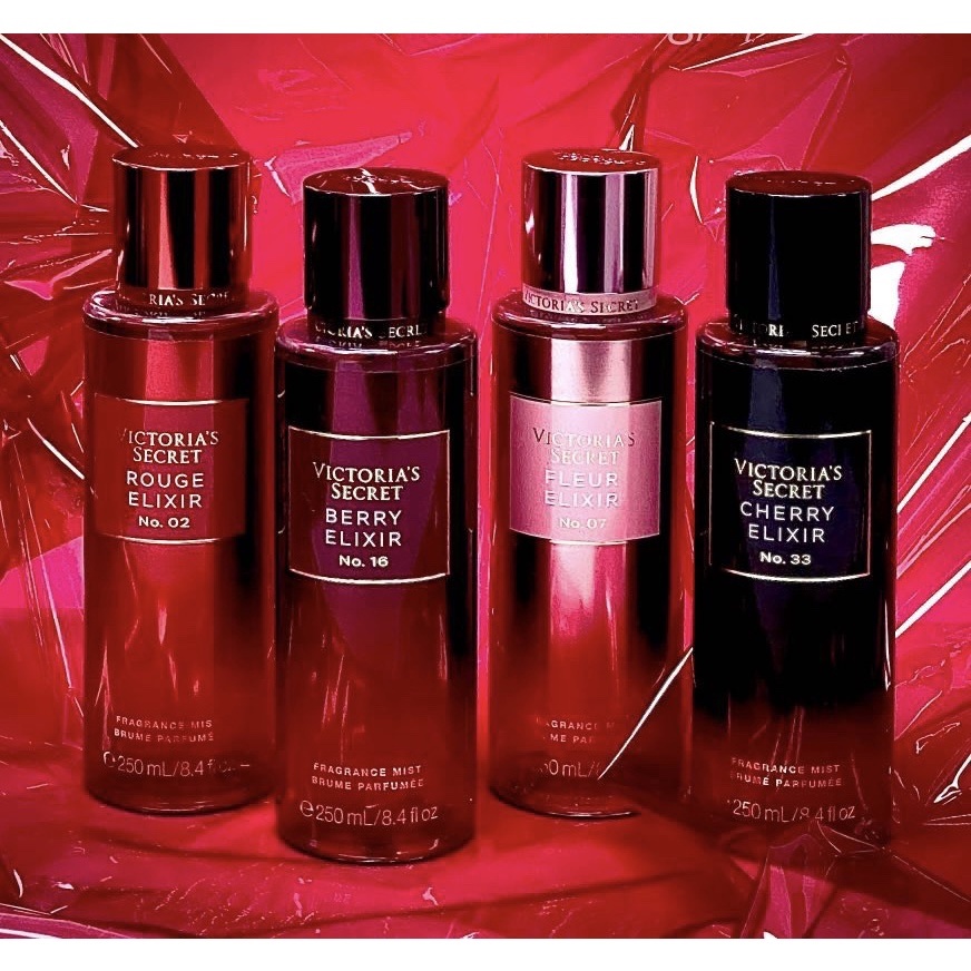 Xịt toàn thân body mist VIC 250ml Decadent Elixir Limited- Cherry Elixir - Berry Elixir-Fleur Elixir-Rouge Elixir