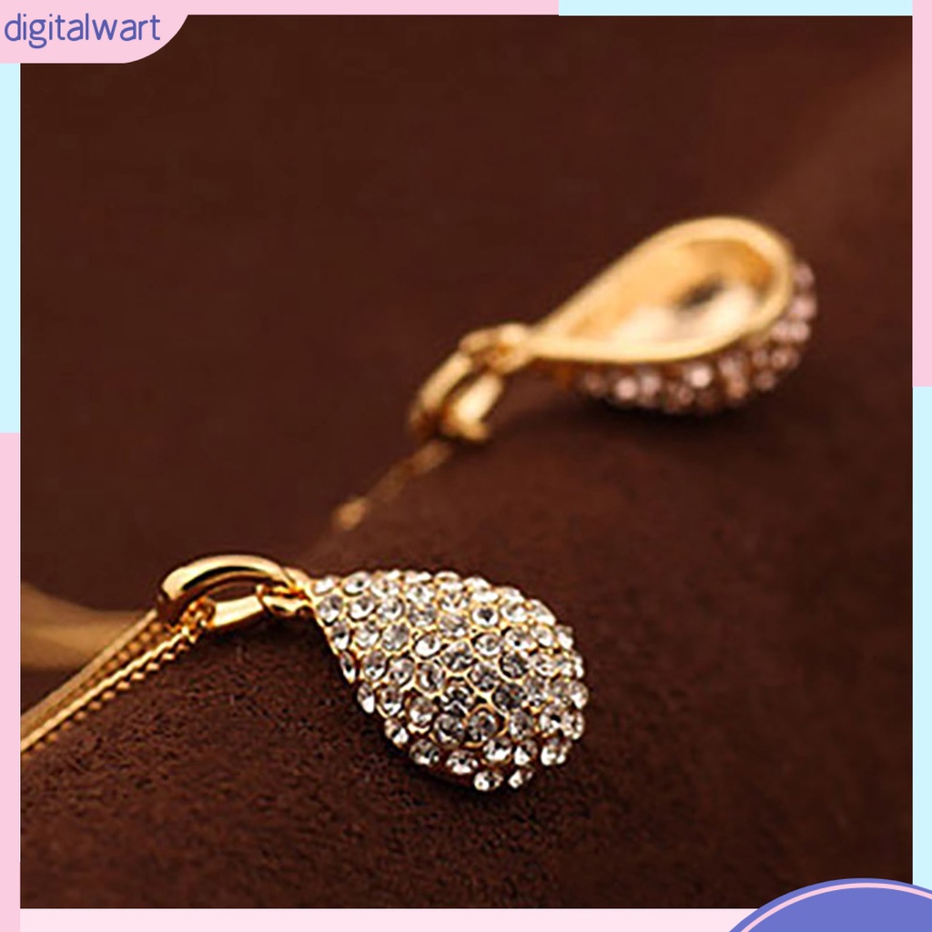 Dây Chuyền Đính Đá Hình Giọt Nước Thời Trang Cho Nữ