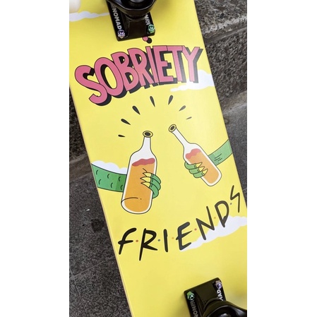 Ván Trượt Skateboard Thể Thao Cao Cấp Châu Âu - NOMAD COMPLETE SOBRIETY FRIENDS 8.0