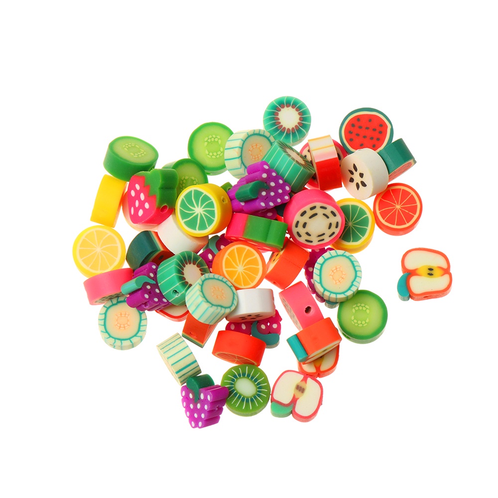 Set 50 Hạt Đất Sét Polymer 10mm Làm Trang Sức Thủ Công