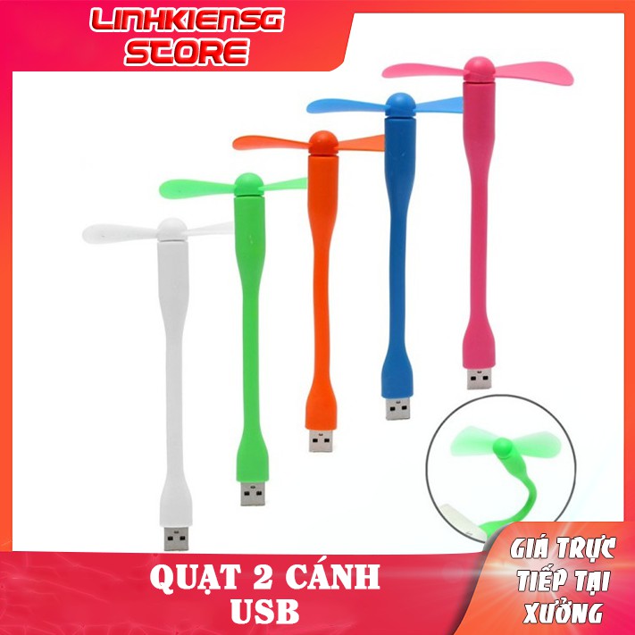 ♻️ QUẠT MINI USB 2 CÁNH cắm pin sạc dự phòng, laptop, desktop, các ổ điện có cổng USB | BigBuy360 - bigbuy360.vn