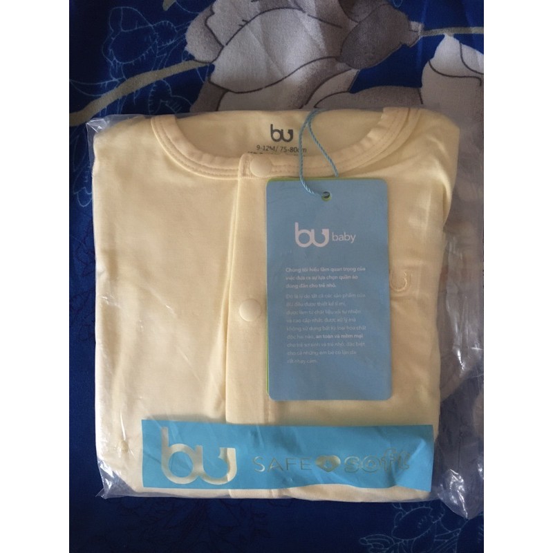 Bộ dài/body sợi tre siêu mềm Bu Baby 9-12m