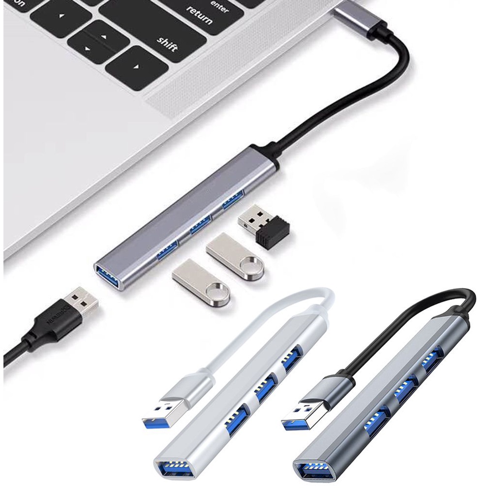 Ổ cứng mở rộng 4 cổng USB 3.0 tốc độ cao bằng hợp kim nhôm cho laptop