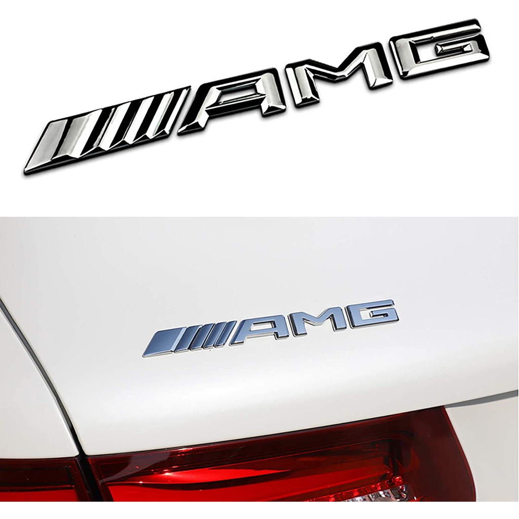 Tem Dán Logo Chữ Nổi AMG Trang Trí Đuôi Xe Ô Tô