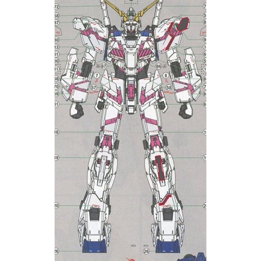Xueyan decal cho rg hg unicorn expansion shield huỳnh quang