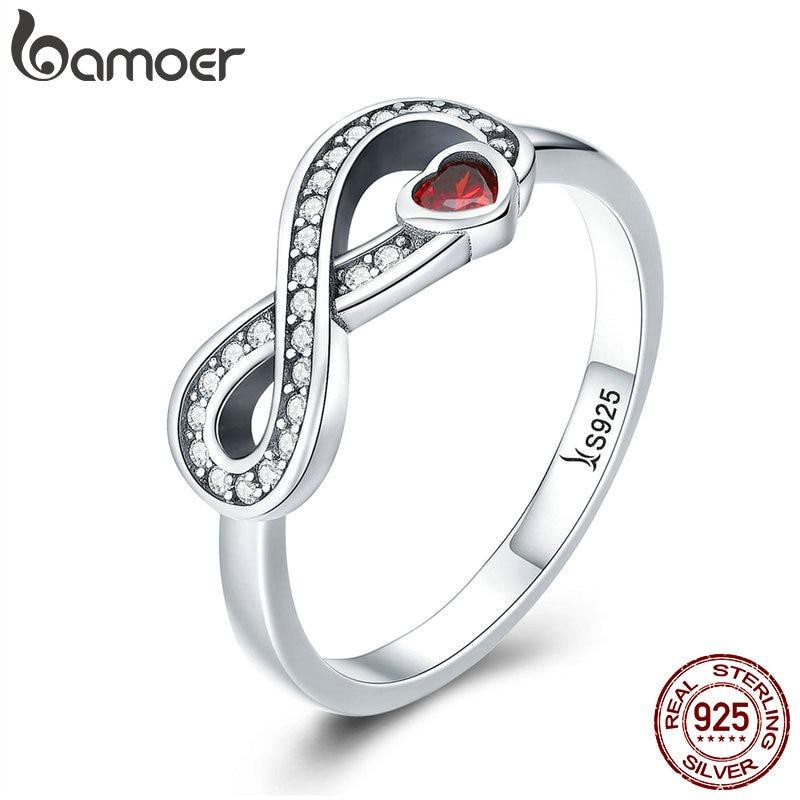 Bamoer - nhẫn bạc tình yêu vô cực