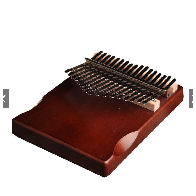 Đàn Kalimba 17 Phím Khoét Eo Màu Nâu Cầm Không Đau Tay, Giá Rẻ Cho Người Mới Tập, Full Túi, Búa, Sách, Khăn, Dán Phím