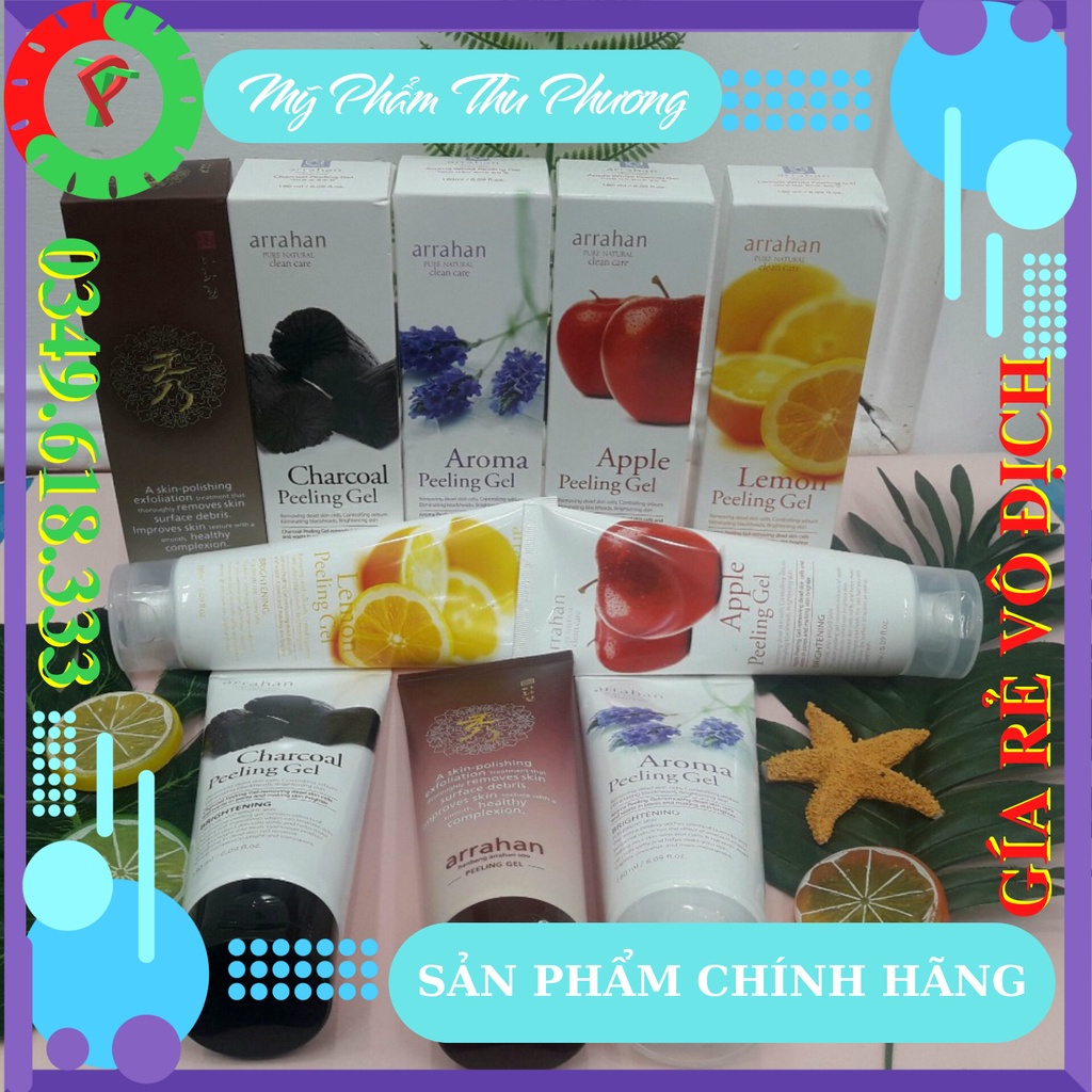 1 Kem Tẩy tế bào da chết MỸ PHẨM chăm sóc da Hàn Quốc Chính Hãng vị hoa quả chanh Arrahan Lemon White Peeling Gel