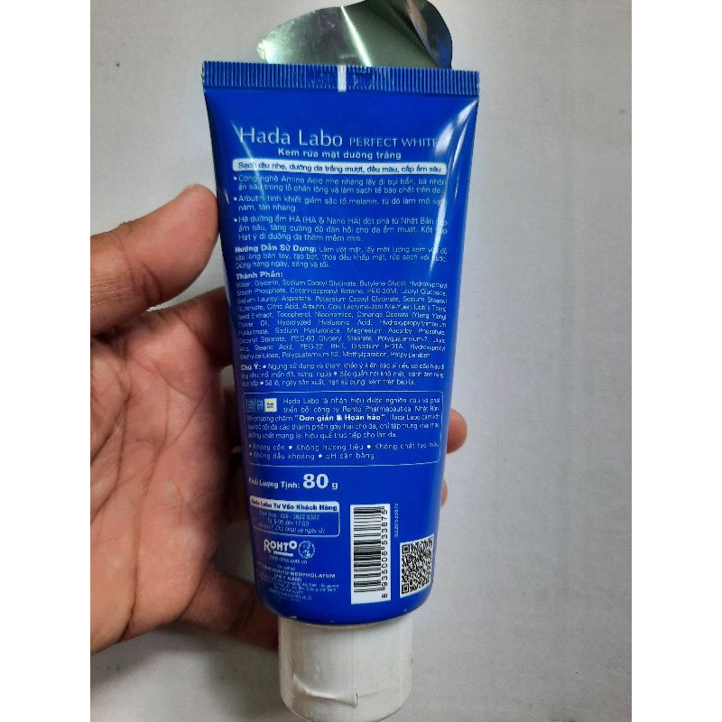 SRM HADA LABO 80G TRẮNG MƯỢT VƯỢT TRỘI DƯỠNG ẨM SÂU