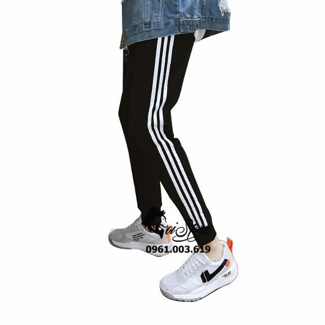 Quần jogger 3 sọc ống bo bigsize nam nữ 40 đến 100kg