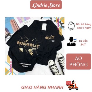 Áo thun Đen Vũ Trụ, Áo Phông tay lỡ nam,nữ kiểu dáng đơn giản, chất cotton mịn, mát 🍀Lindsie Store🍀
