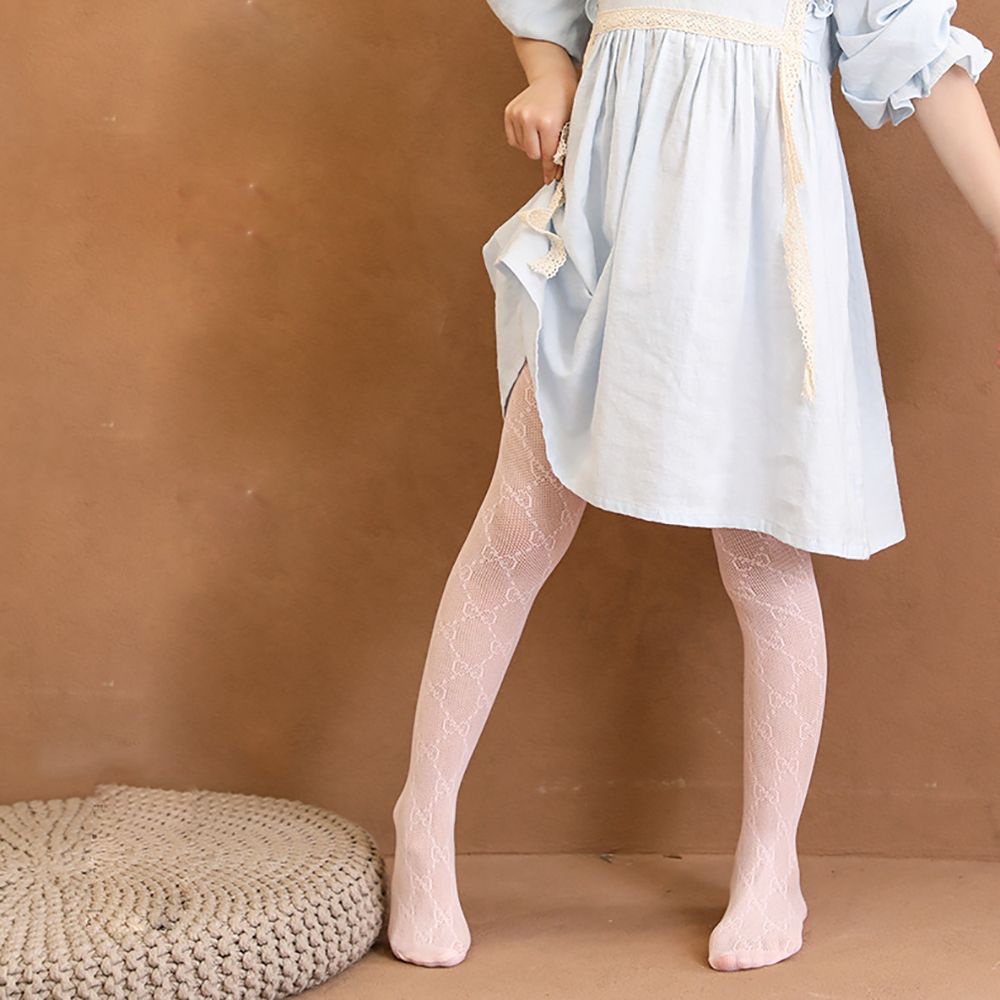 Quần tất lưới đính nơ thoáng khí phong cách Lolita ngọt ngào cho bé gái