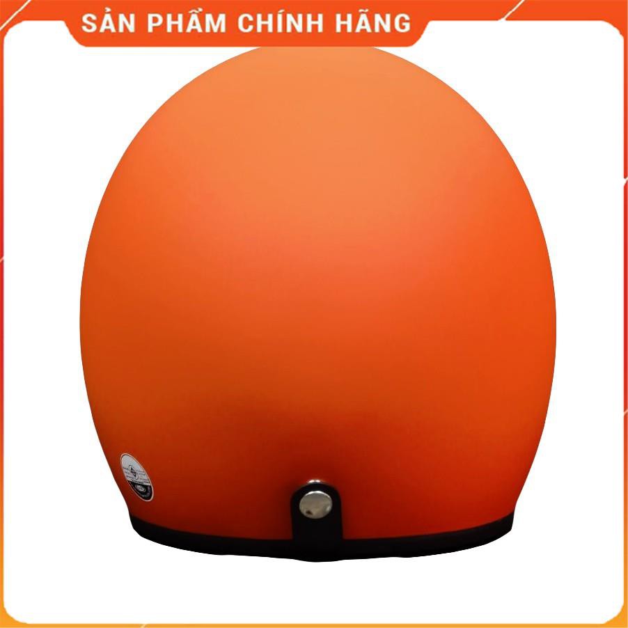 Bộ mũ bảo hiểm phượt 3/4 (Cam Nhám) tặng kèm :Gậy chụp ảnh+khẩu trang phượt thủ+lưỡi trai chống nắng