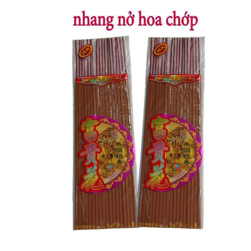 SALE 1 bịch nhang chớp phú quý ko khói, tàn nở hoa