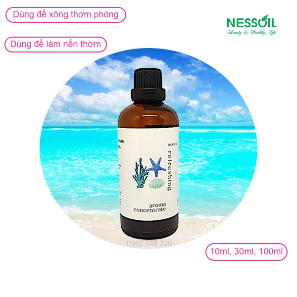 Tinh dầu nước hoa xông thơm phòng hương Biển 30ml dùng với máy khuếch tán & đèn xông tinh dầu, làm nến thơm