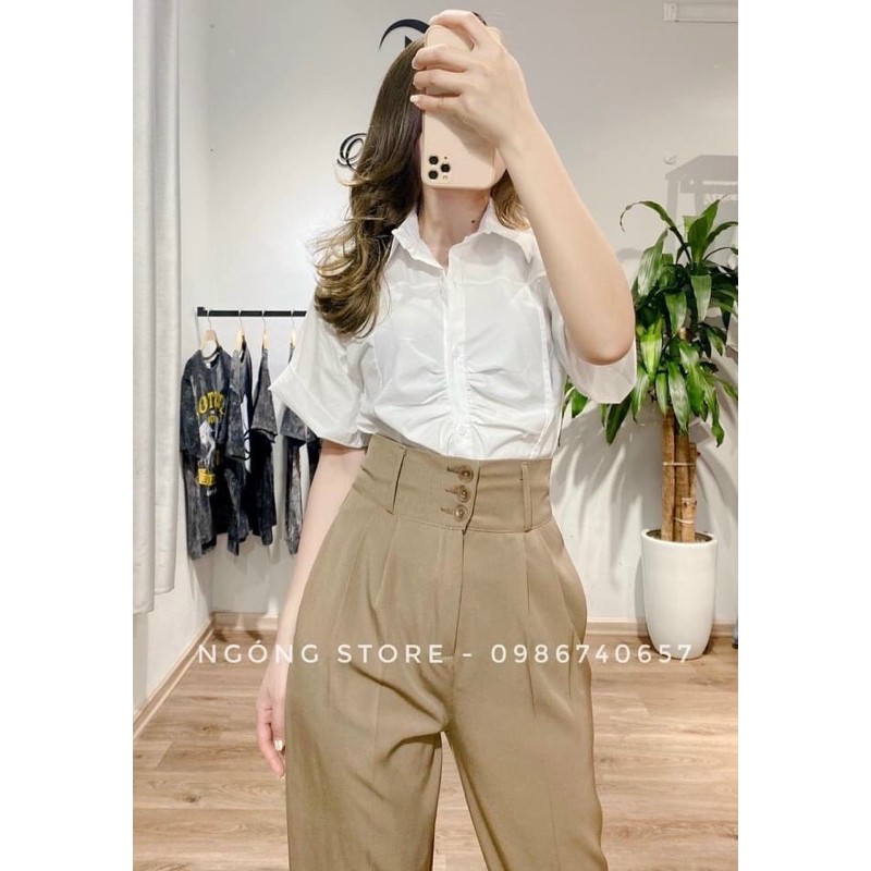 QUẦN BAGGY CẠP 3 CÚC CHẤT LỤA ĐẸP MS13011