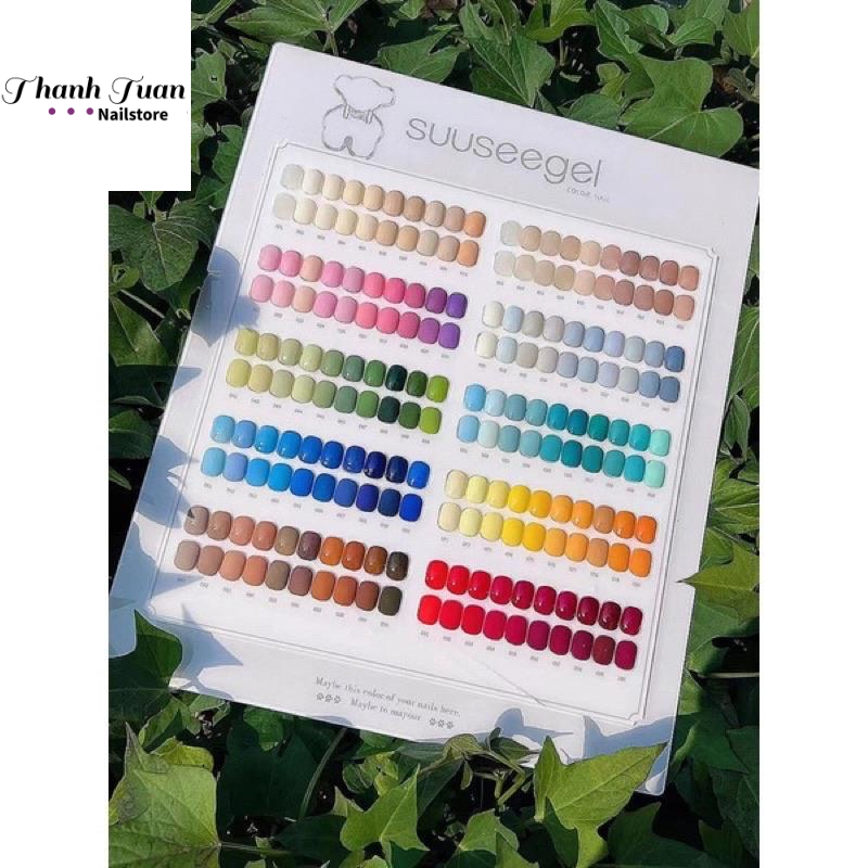 Set sơn gel 100 màu Suuseegel tặng kèm base top với bảng màu(sơn nail)  - Phụ kiện đồ nail