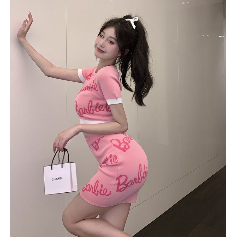 Áo/ Chân váy màu hồng thời trang mùa hè độc đáo (có bán lẻ)