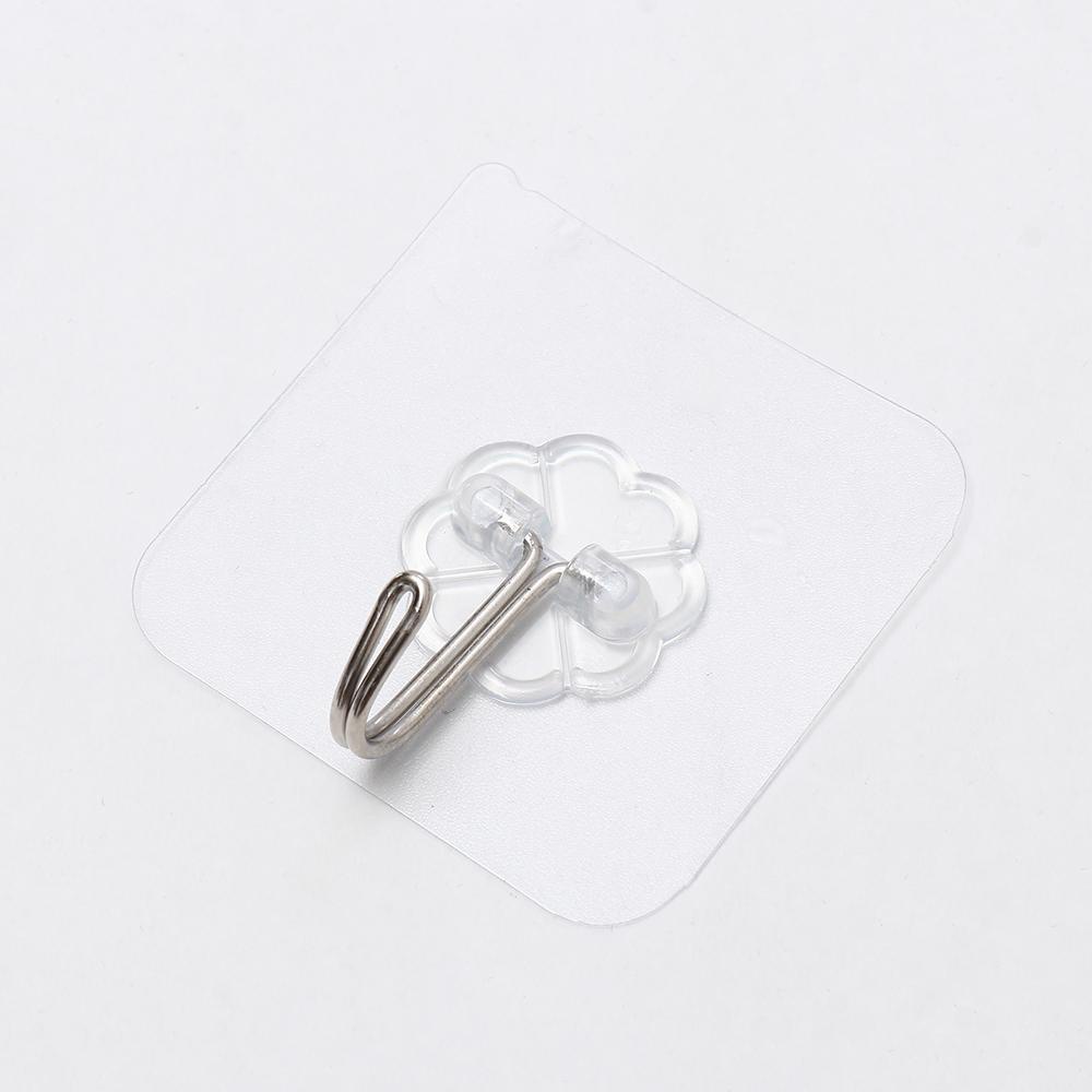 Set 6 Móc Treo Đồ Dán Tường Trong Suốt Chịu Tải Nặng Không Đục Lỗ Cho Nhà Bếp MUVAKO